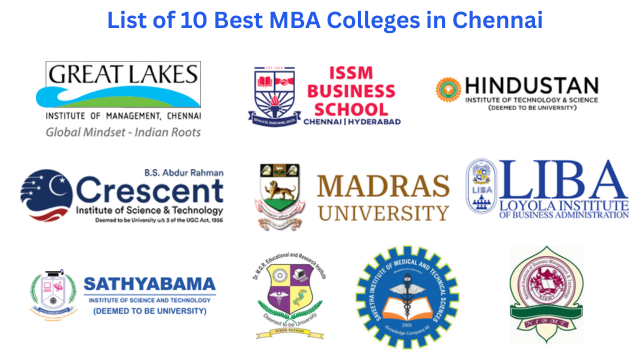 List of 10 Best MBA Colleges in Chennai List of 10 Best MBA Colleges in Chennai